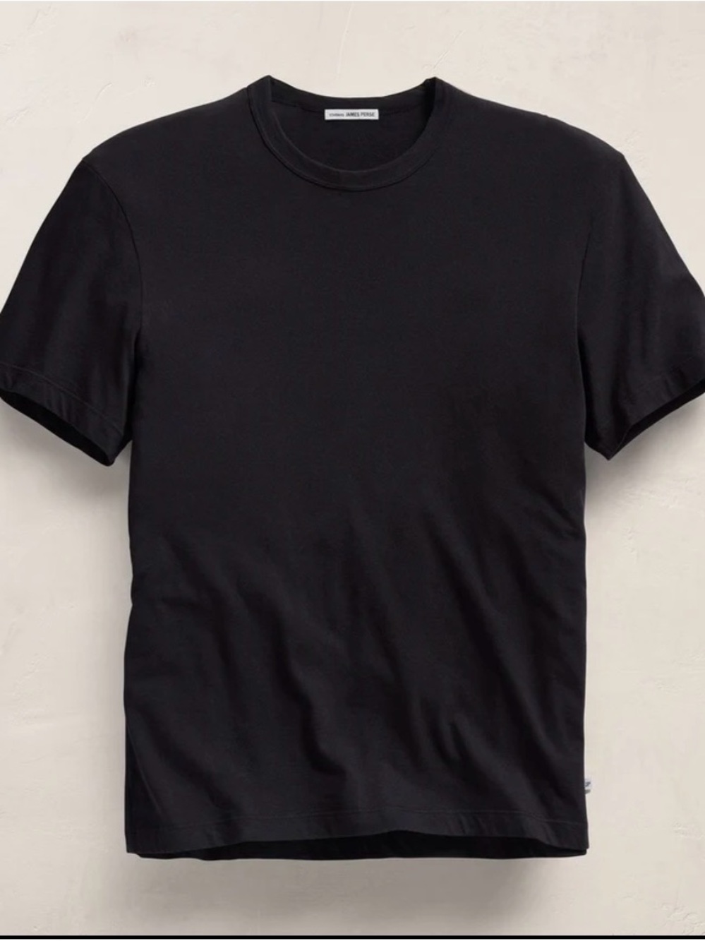 James Perse Black Short Sleeve Crew Neck Tee